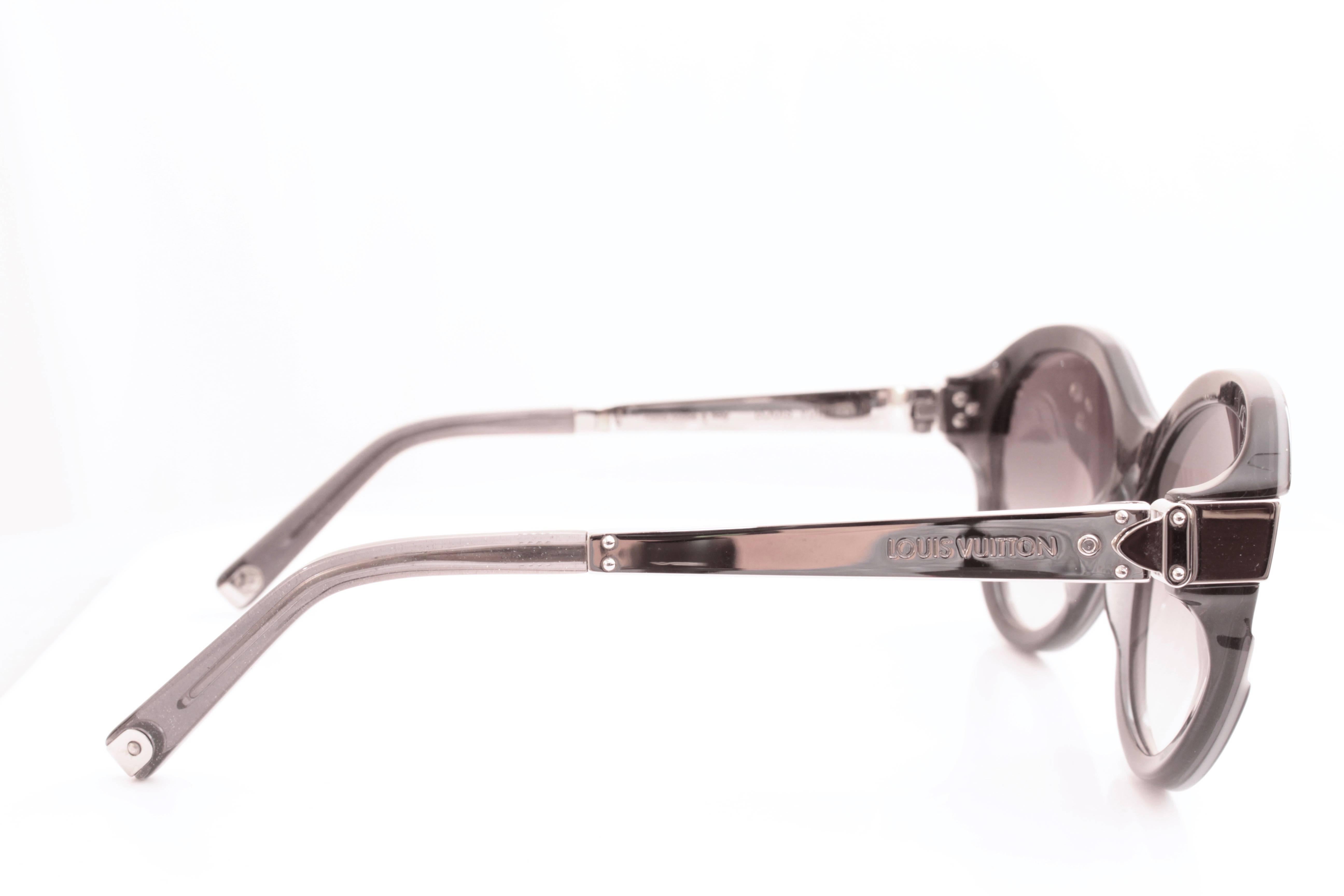 Brown Iconic Louis Vuitton Petit Soupçon Cat Eye Sunglasses Black + Case Z0489W 2014