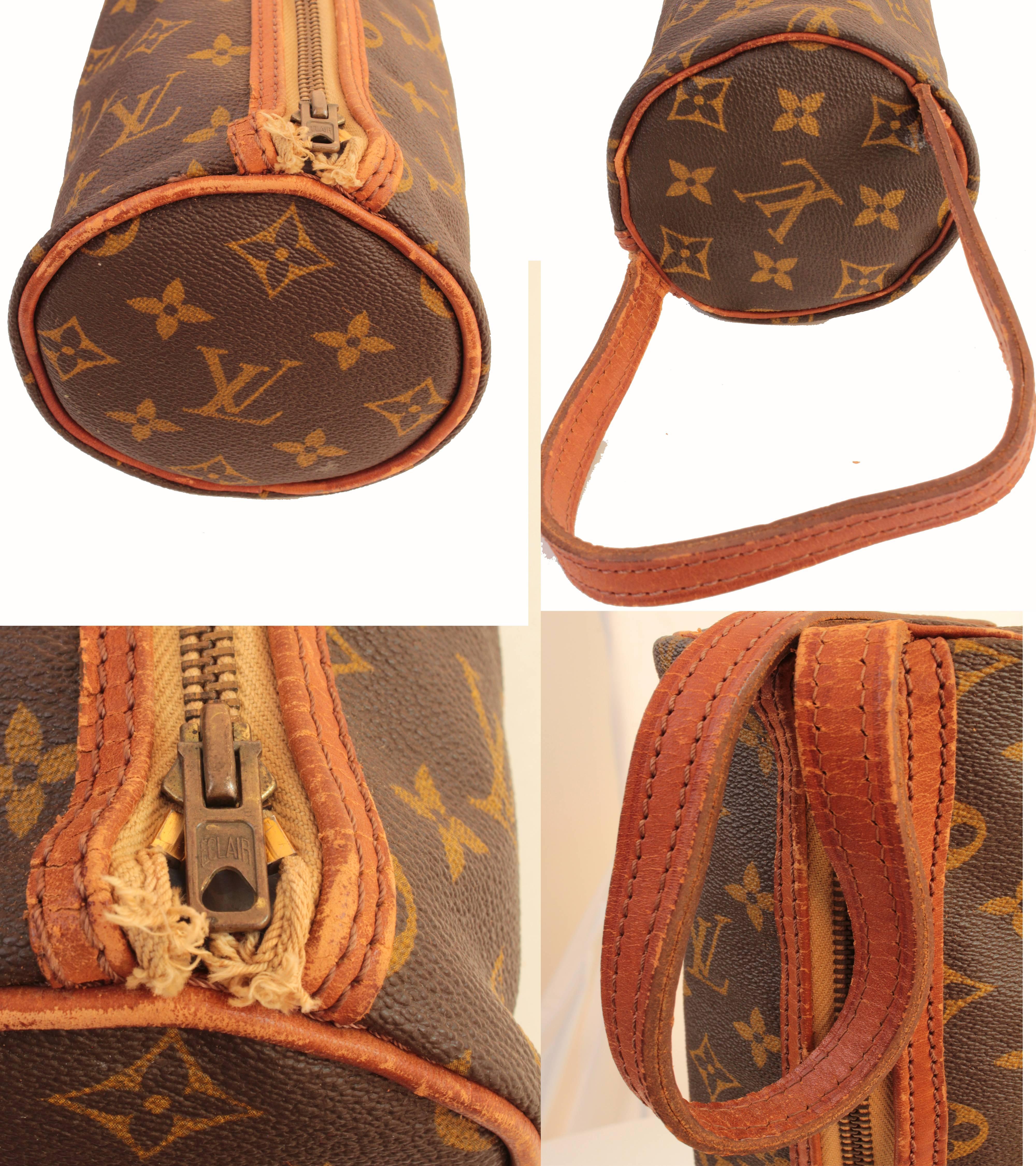 Vintage Louis Vuitton Monogram Tote with Thermos & Cup Picnic Travel Barware 70s 2