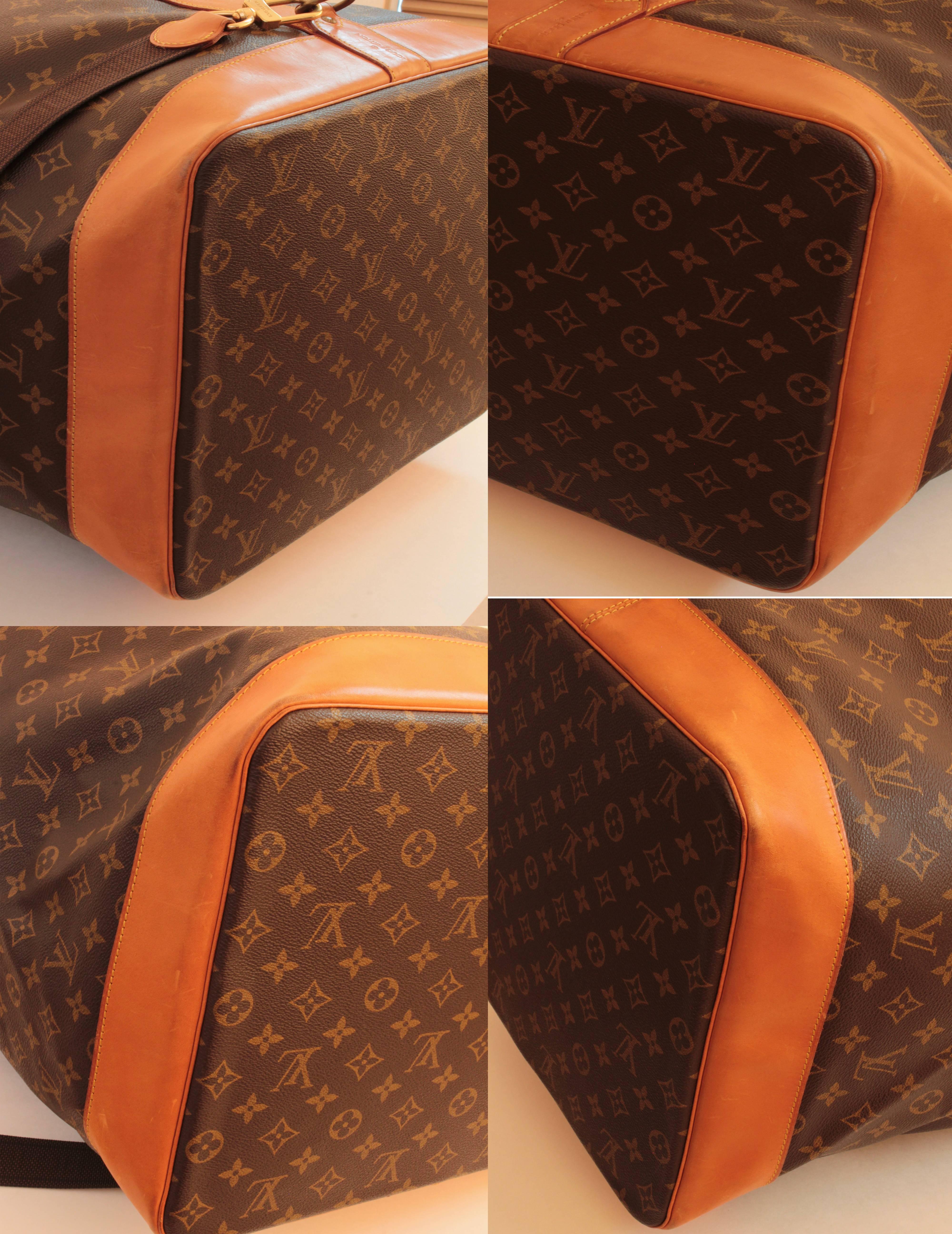 Women's or Men's Louis Vuitton Monogram Sac Marin Large Duffle Bag XL Travel Tote Vintage 90s 