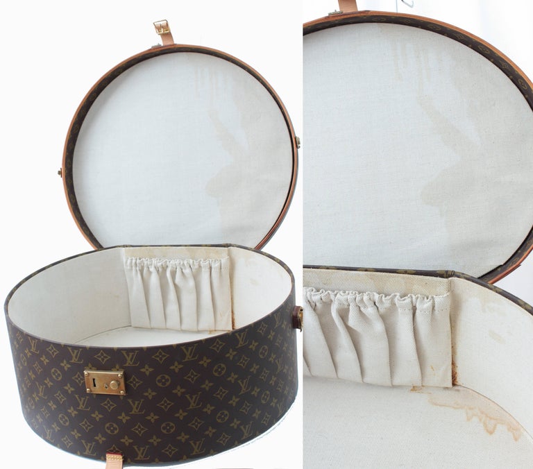 Louis Vuitton Boite Chapeaux Hat Box 50cm XL Round Monogram Travel Bag  1970s at 1stDibs