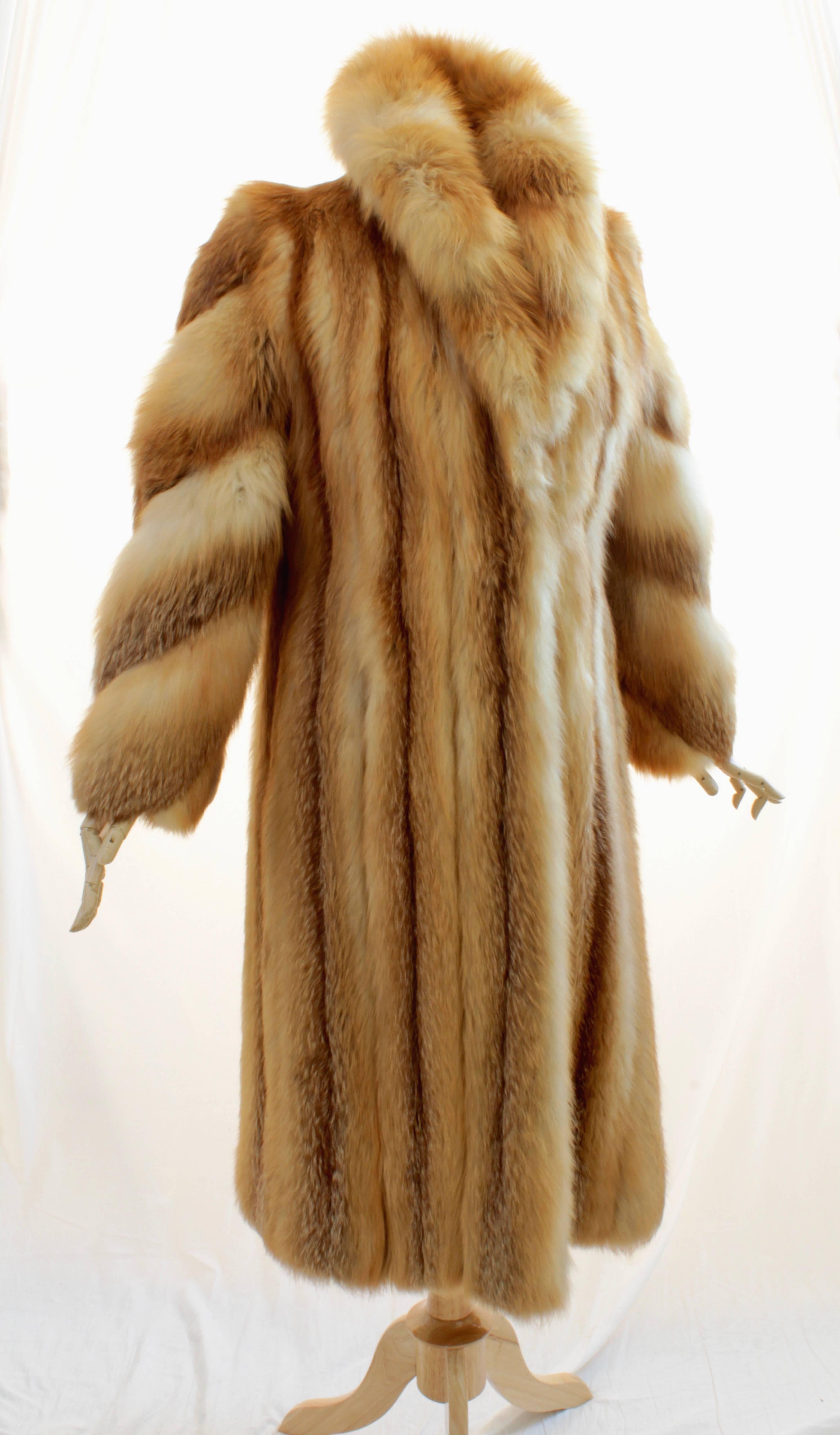 Women's or Men's The Evans Collection at Jordan Marsh Long Fox Fur Coat, Sz M  