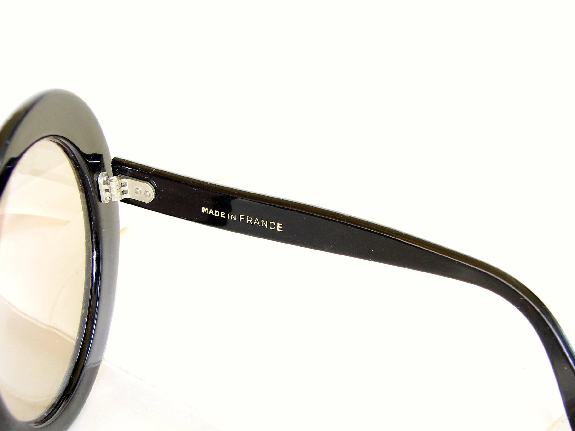 1970s Emilio Pucci Sunglasses with Case Retro Oversized Round Modern   3