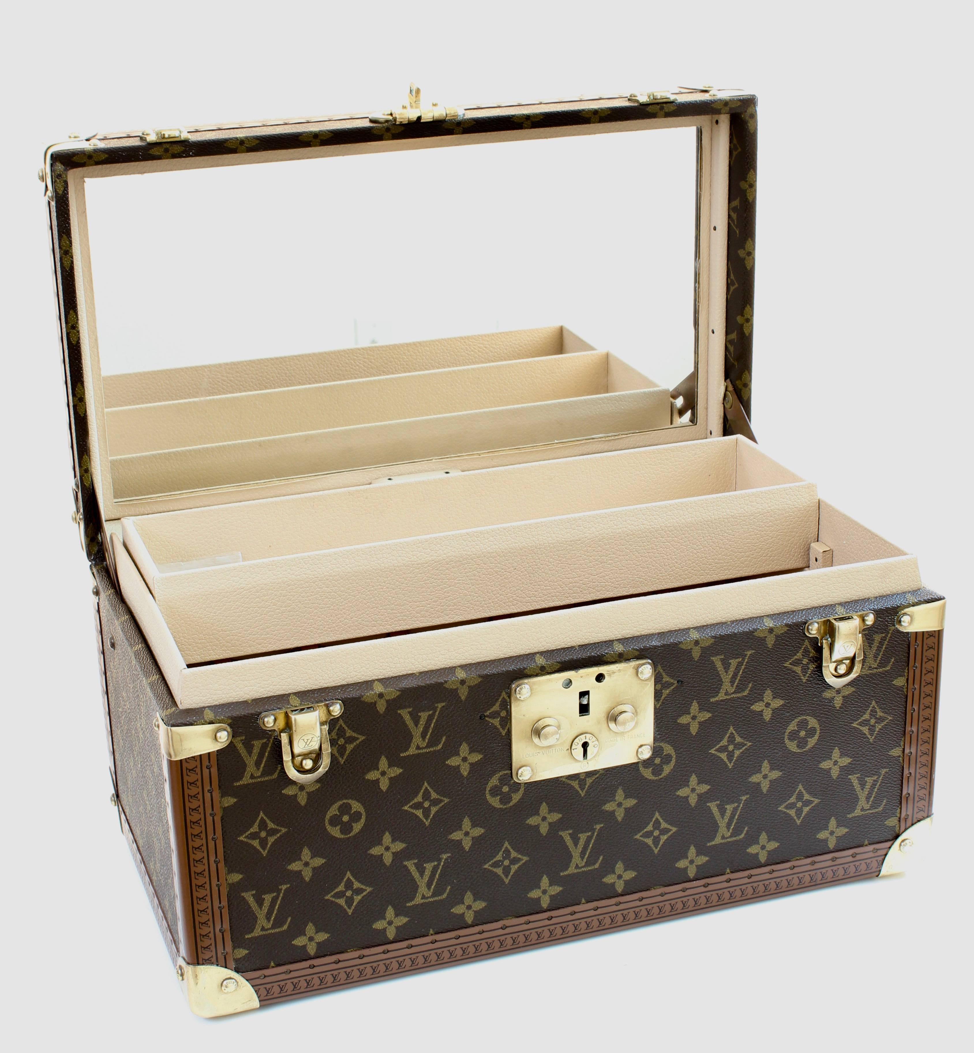 Louis Vuitton Monogram Case with Mirror Travel Beauty Boite Bouteilles et Glace  1