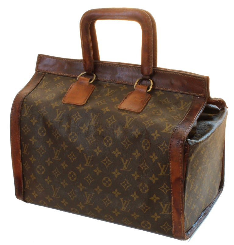 Vintage Louis Vuitton Steamer Bag Carry All Monogram Canvas 1950s Doctors  Bag at 1stDibs