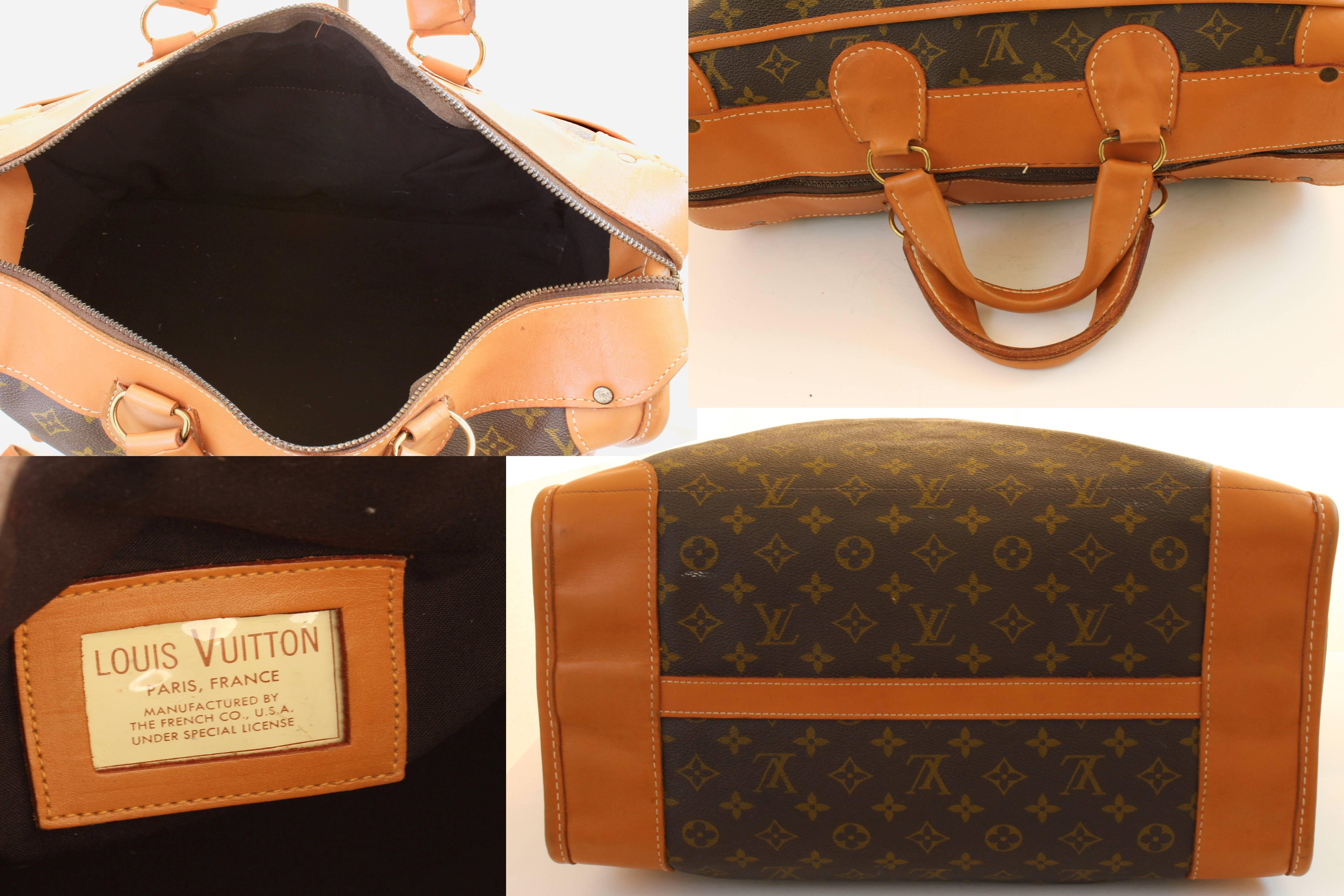 Louis Vuitton Monogram Tote Bag Carry On Keepall Luggage French Company 70s  3