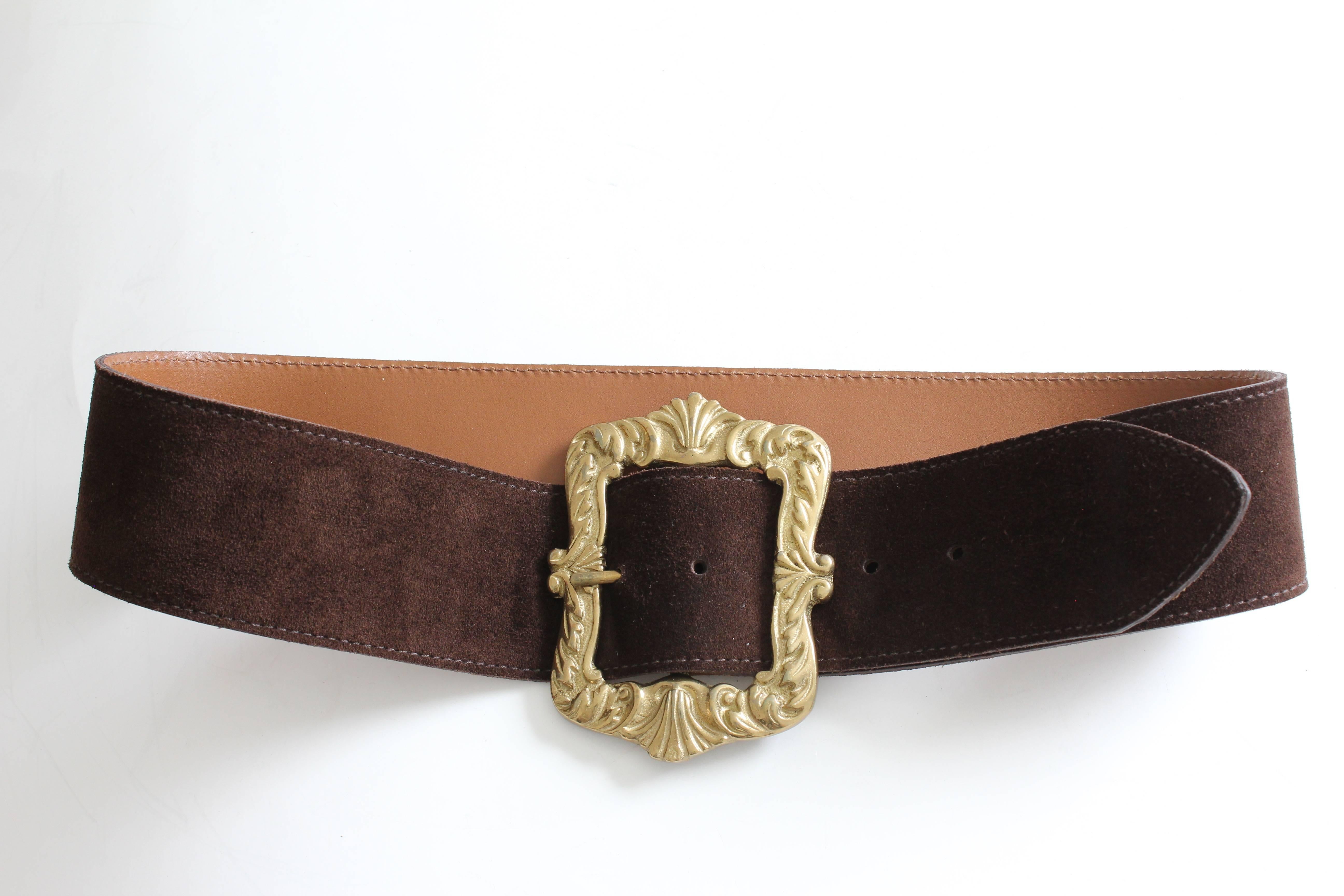 wide belt with large buckle
