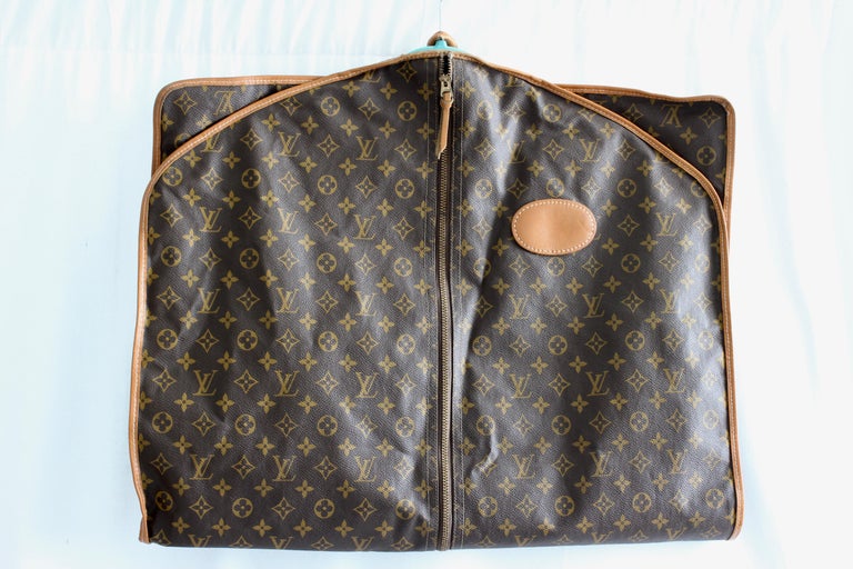 Vintage Louis Vuitton Garment Bag Monogram Canvas and Leather Travel Bag Luggage at 1stdibs