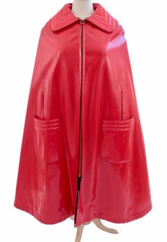 Pierre Cardin Space Age and Futurism Collection Red Vinyl Cape, 1960s