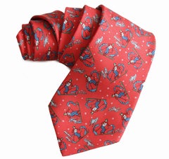 Seltene Hermes Krawatte Herren Abfahrtsläufer rot Seide Twill 7601 SA Made in France