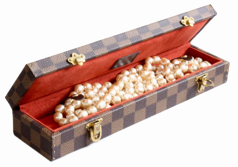 Louis Vuitton Mini Trunk Damier Canvas Travel Jewelry Case