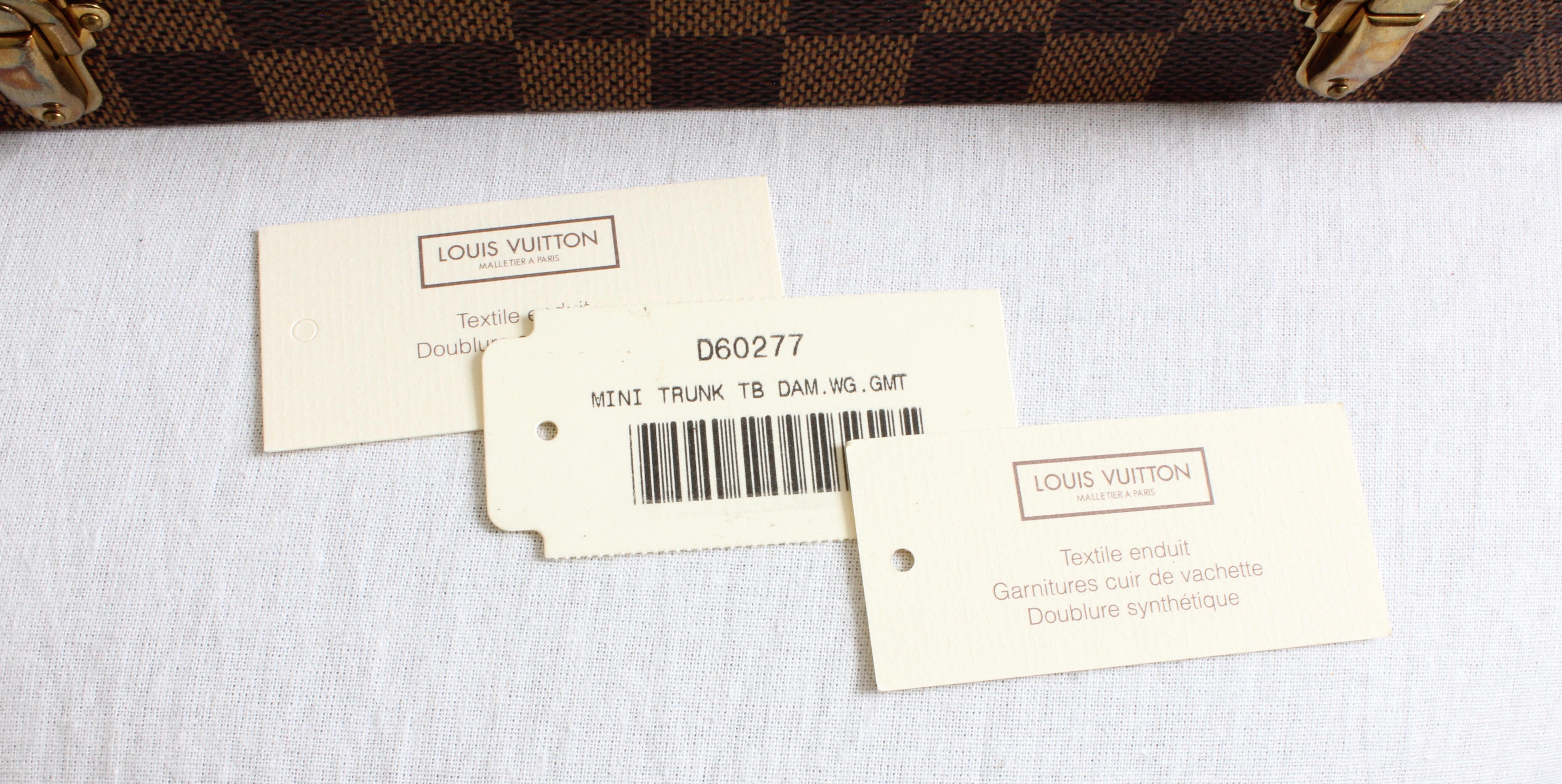 Louis Vuitton Mini Trunk Damier Canvas Travel Jewelry Case 7