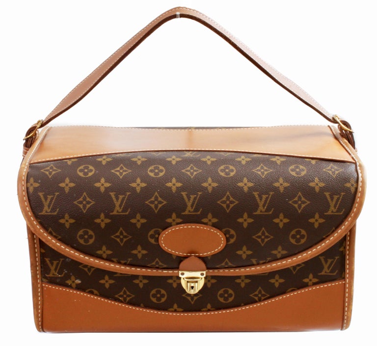 Louis Vuitton Vintage Train Case Monogram Canvas Carry On Vanity Bag  Luggage 70s at 1stDibs
