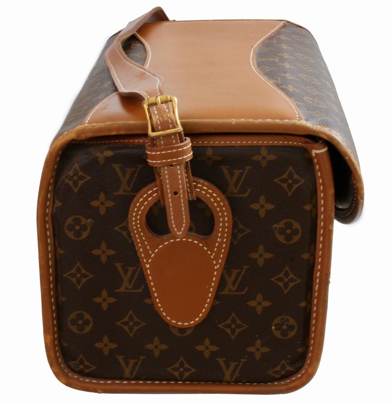 Louis Vuitton Vintage Train Case Monogram Canvas Carry On Vanity Bag Luggage 70s at 1stDibs