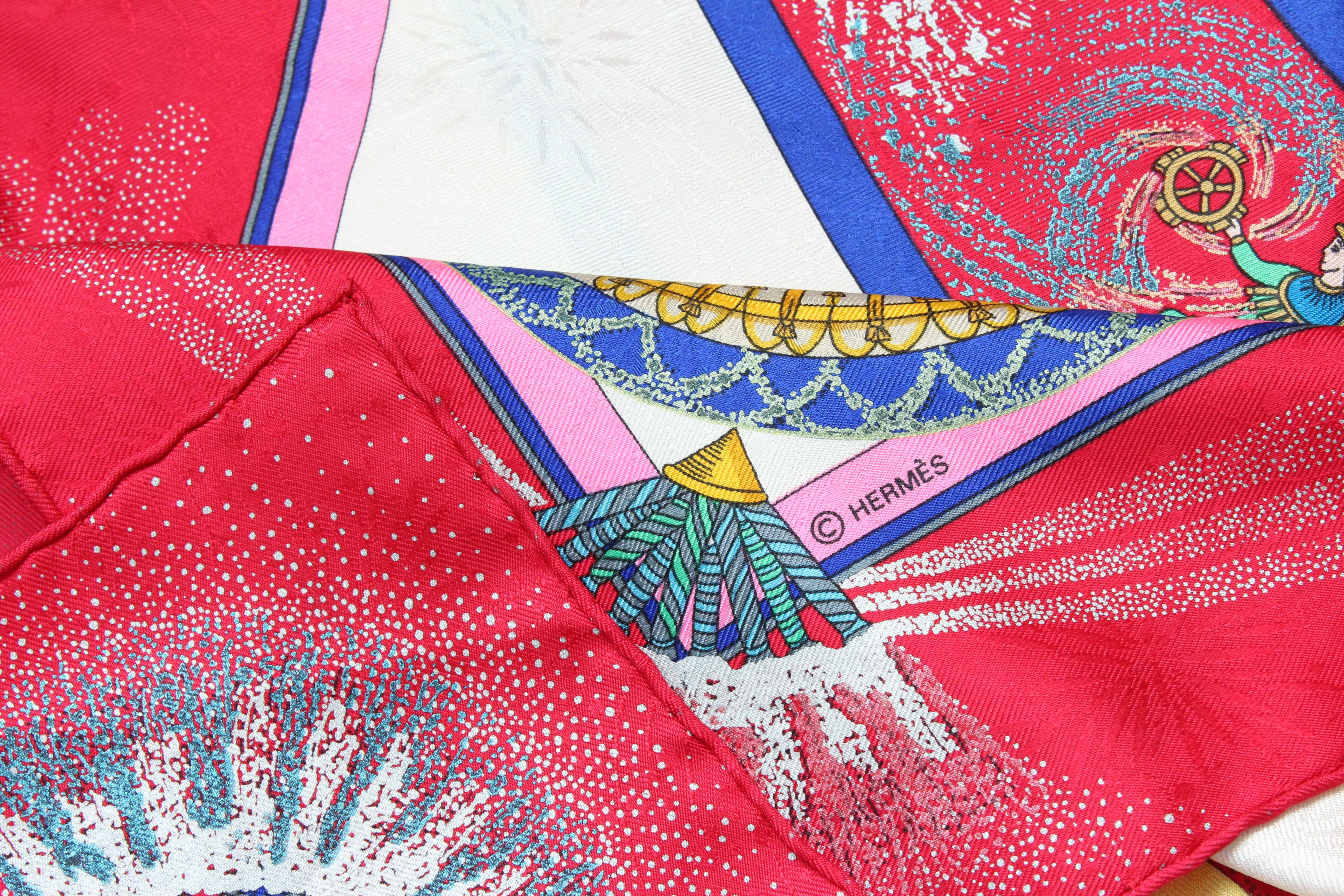 Hermes Feux d'Artifice Silk Scarf Shawl Carre Michel Duchêne Fireworks, 1987 4