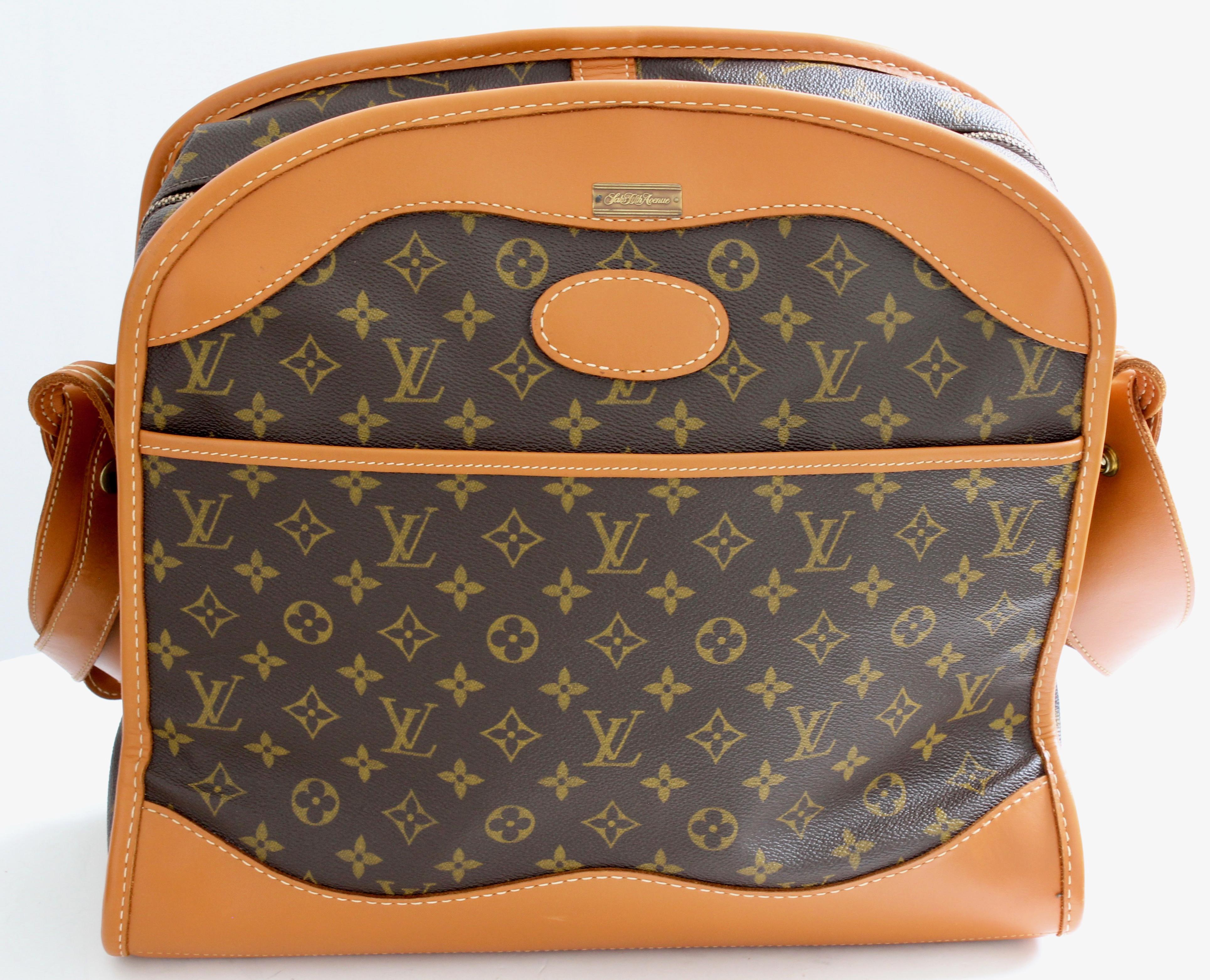 Women's or Men's Louis Vuitton Monogram Travel Bag Carry On Shoulder Bag French Co New Old Stock