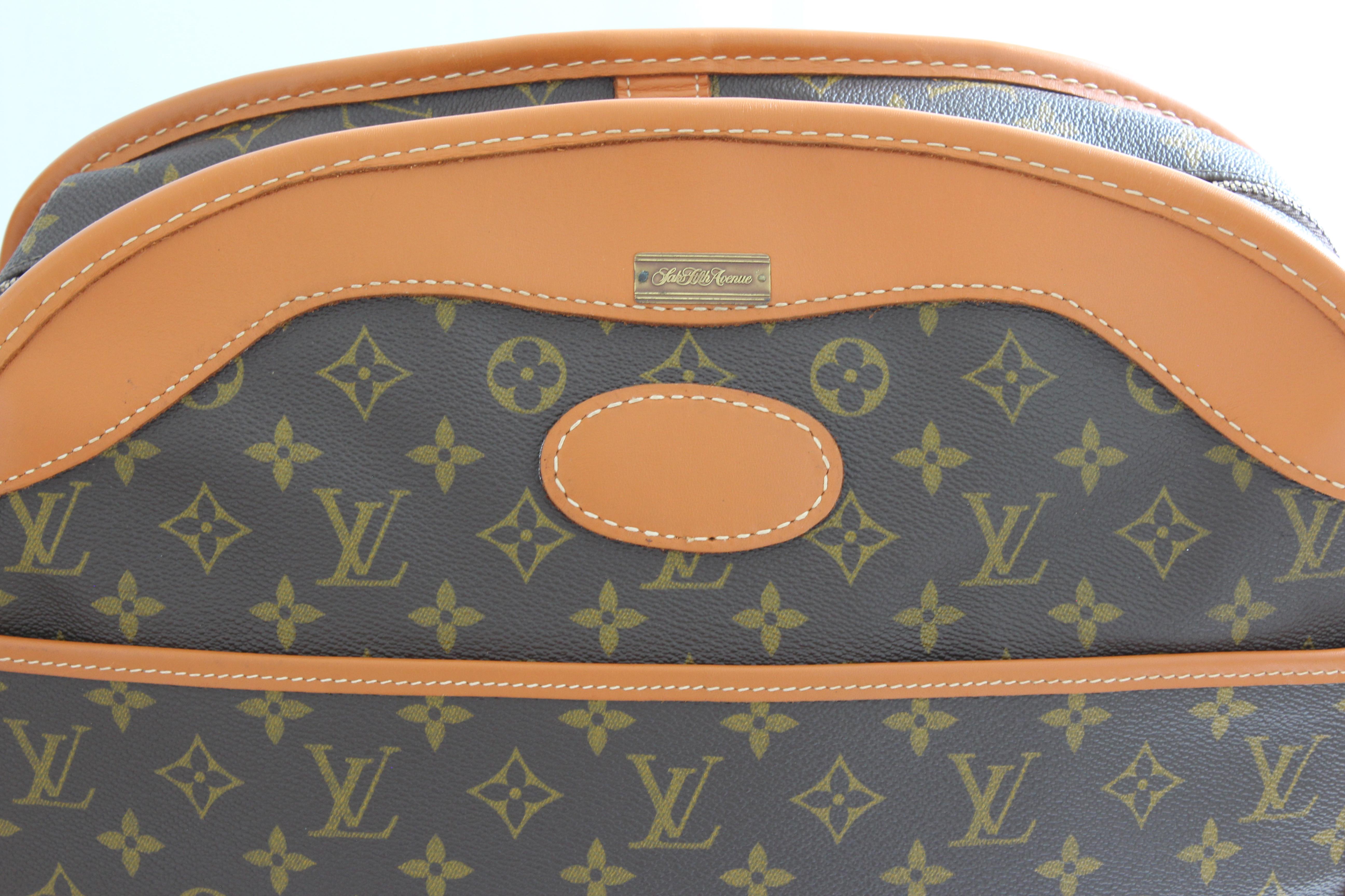 Louis Vuitton Monogram Travel Bag Carry On Shoulder Bag French Co New Old Stock 1