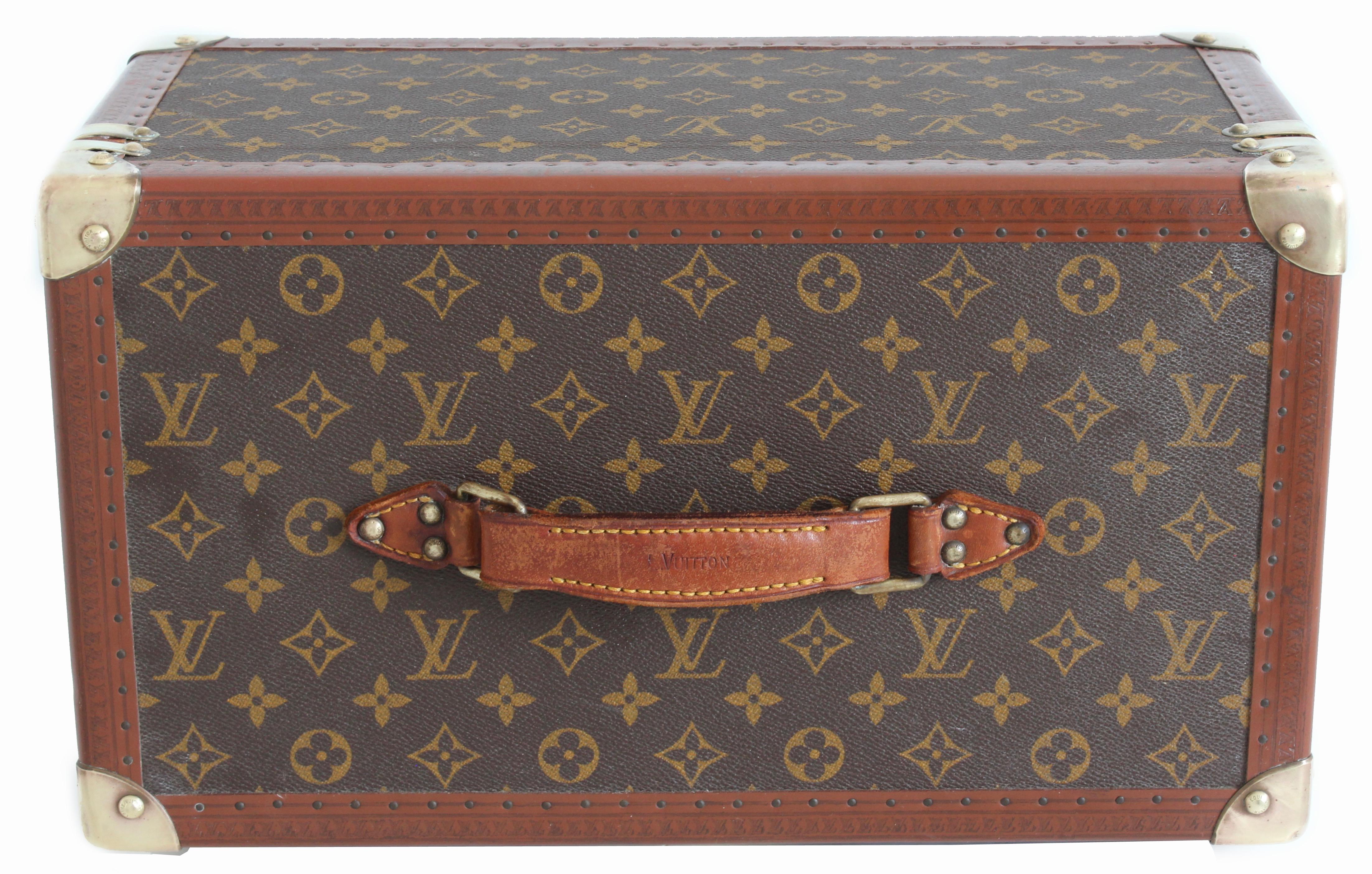 Louis Vuitton Monogram Train Case Vanity Small Trunk Boite Bouteilles Vintage 2