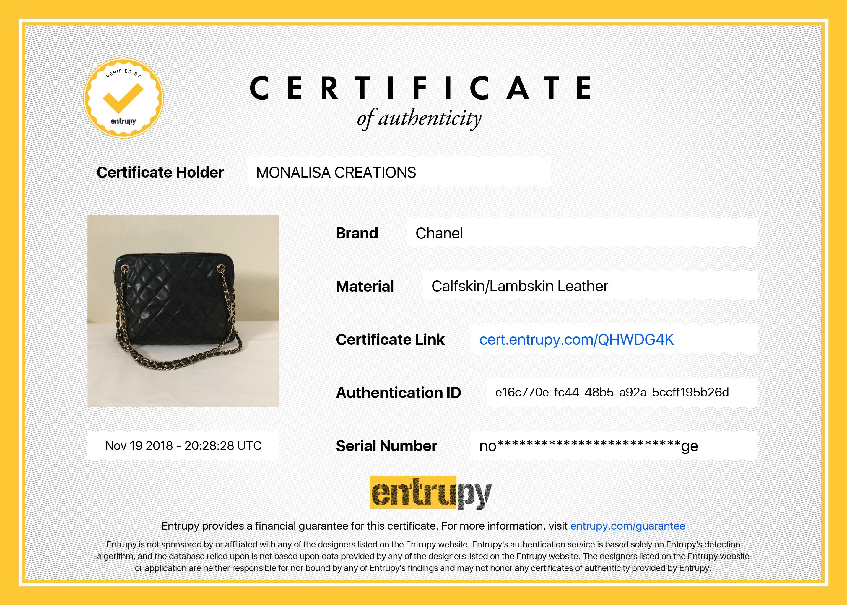 Iconic Chanel Shoulder Bag Lambskin Matelasse Leather Chain Straps + Dust Bag 4