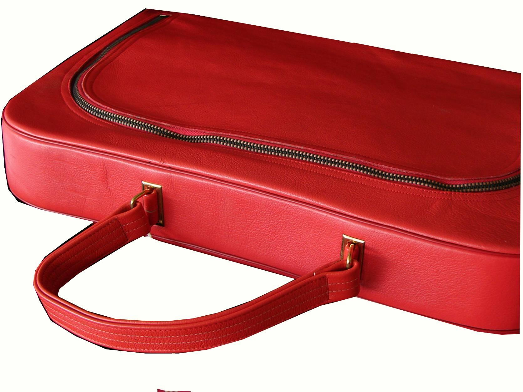 Bonnie Cashin for Coach Red Leather Attache Briefcase Deadstock Tags Box 1960s 4