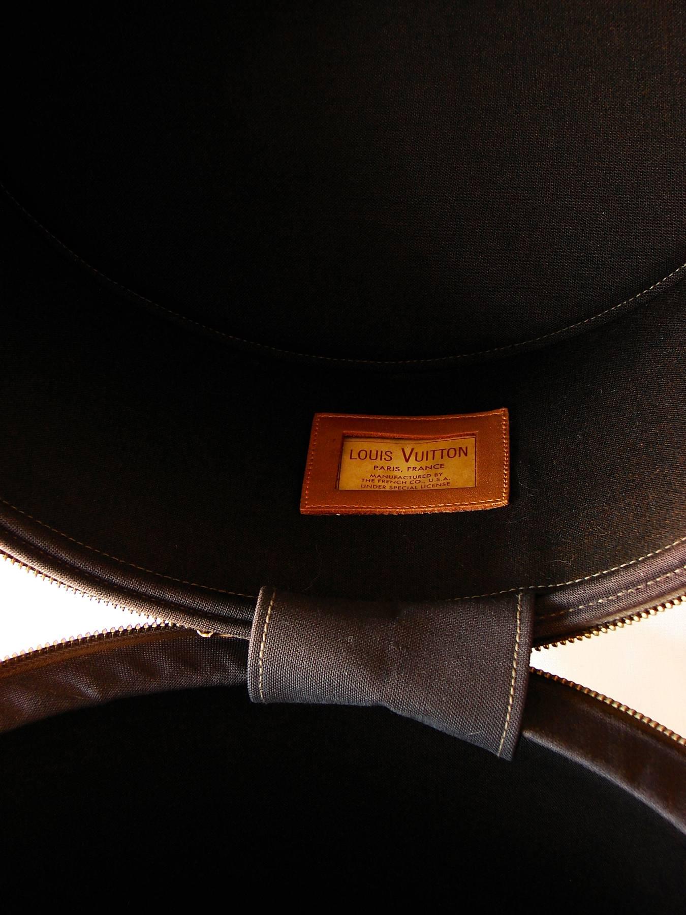 Louis Vuitton Monogram Large Hat or Wig Box by The French Company 1970s  2