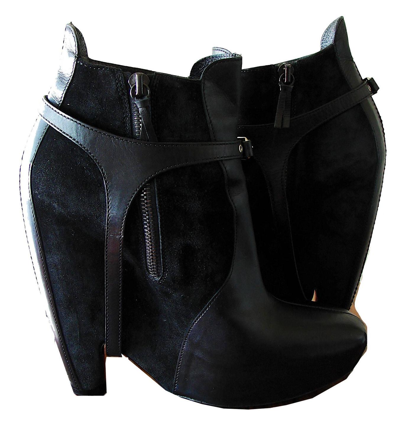 monalisa interiors Black Booties Suede Sz Leather 2006 38.5 Harness Balenciaga & Platform monalisa interiors Black Booties Suede Sz Leather 2006 38.5 Harness Balenciaga & Platform