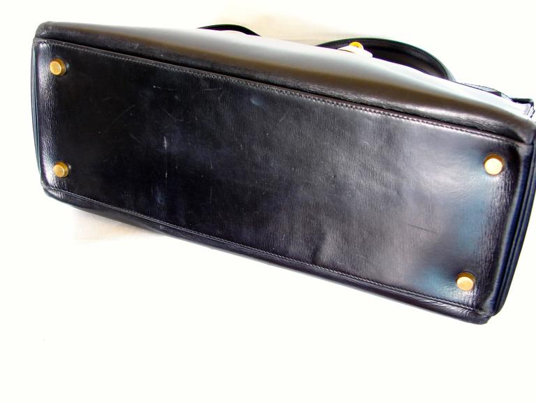 Hermes 1960s Box Leather Top Handle Handbag