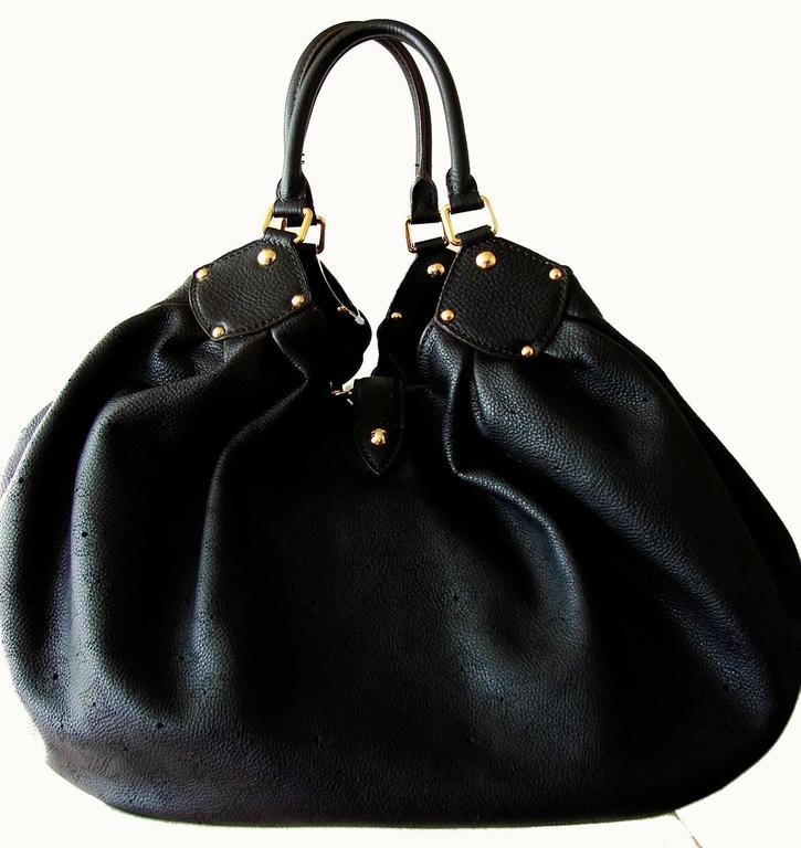 Authenticated Used LOUIS VUITTON Louis Vuitton Monogram Mahina L Tote Bag  Shoulder Leather Noir Black M95765 