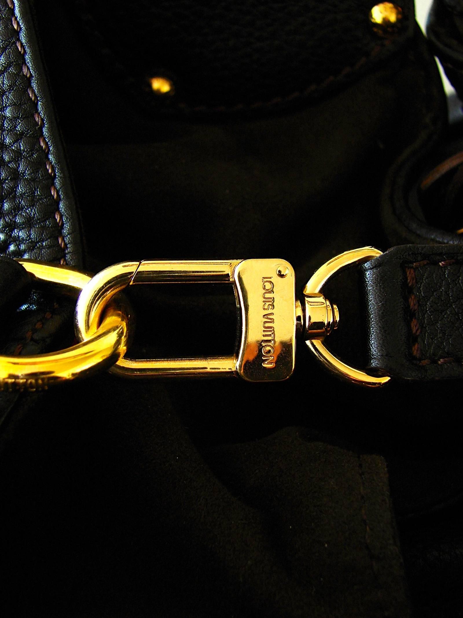 Louis Vuitton Black Mahina Perforated Monogram Leather XXL Hobo Tote 2007 1