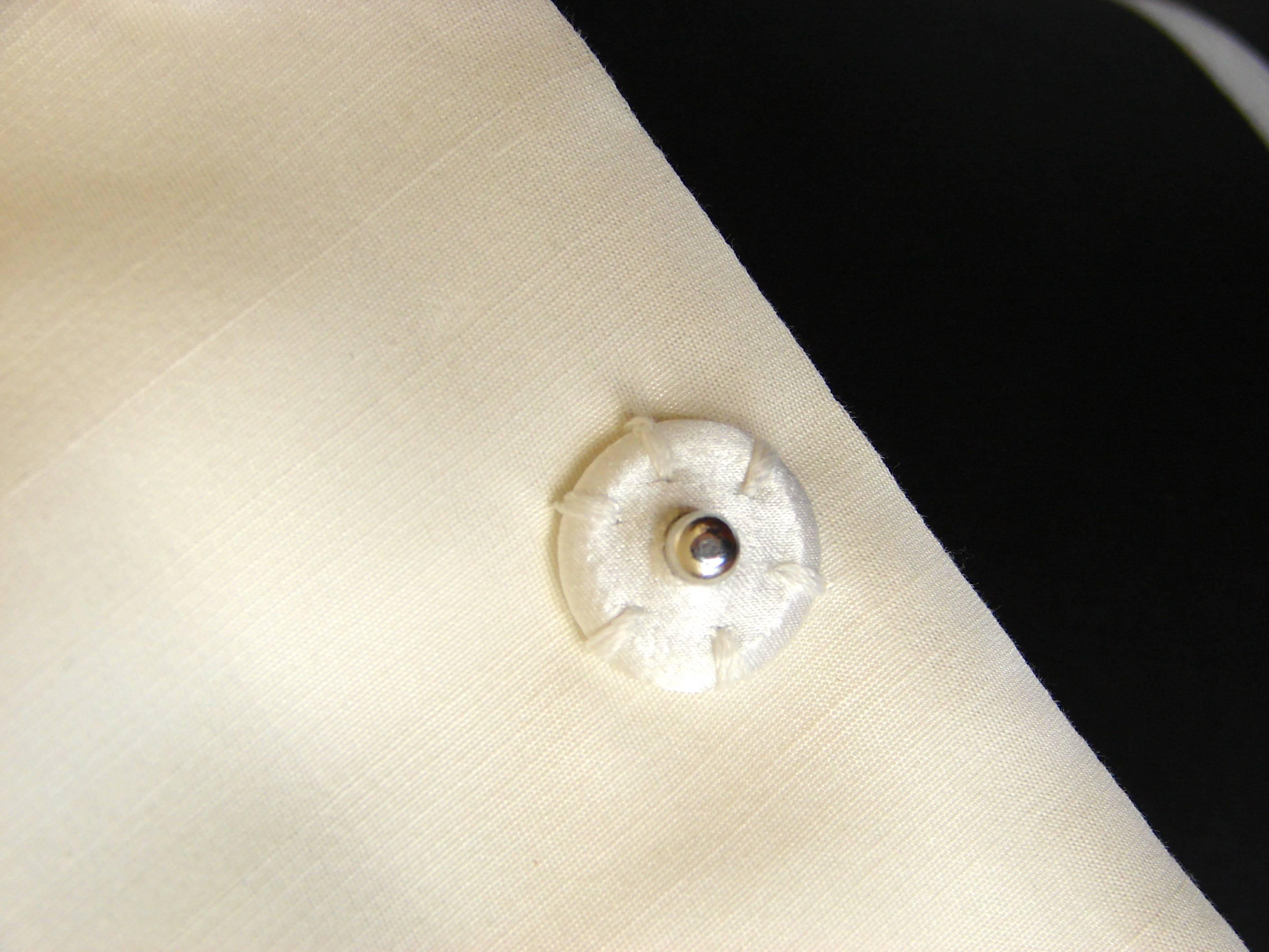 Christian Dior White Cotton Corset Top with Silk Satin + Lace Trim Size S/M  2