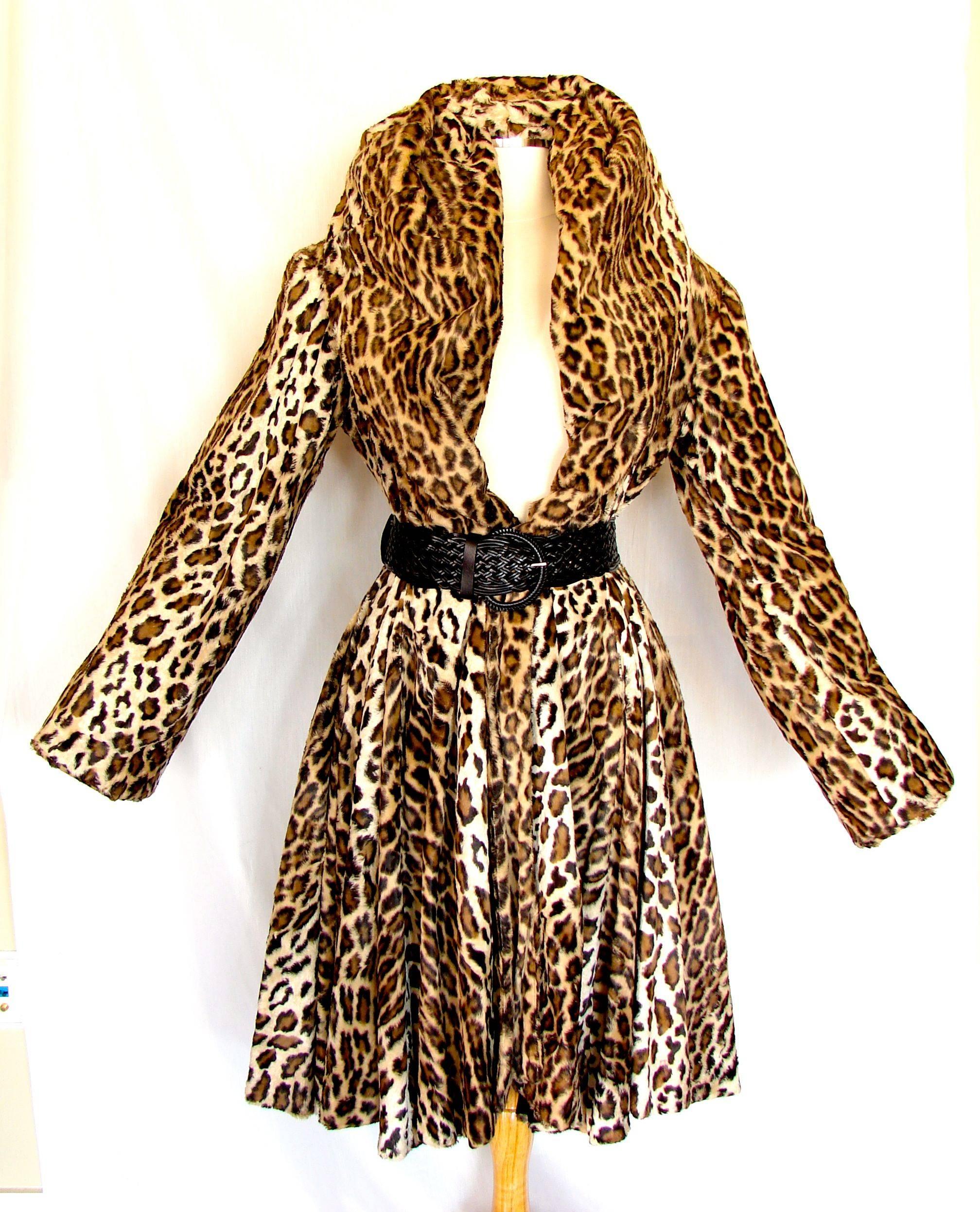 norma kamali leopard coat