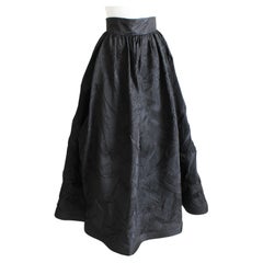 Sully Bonnelly Black Pleated Avant Garde Formal Skirt Full Length Size 8