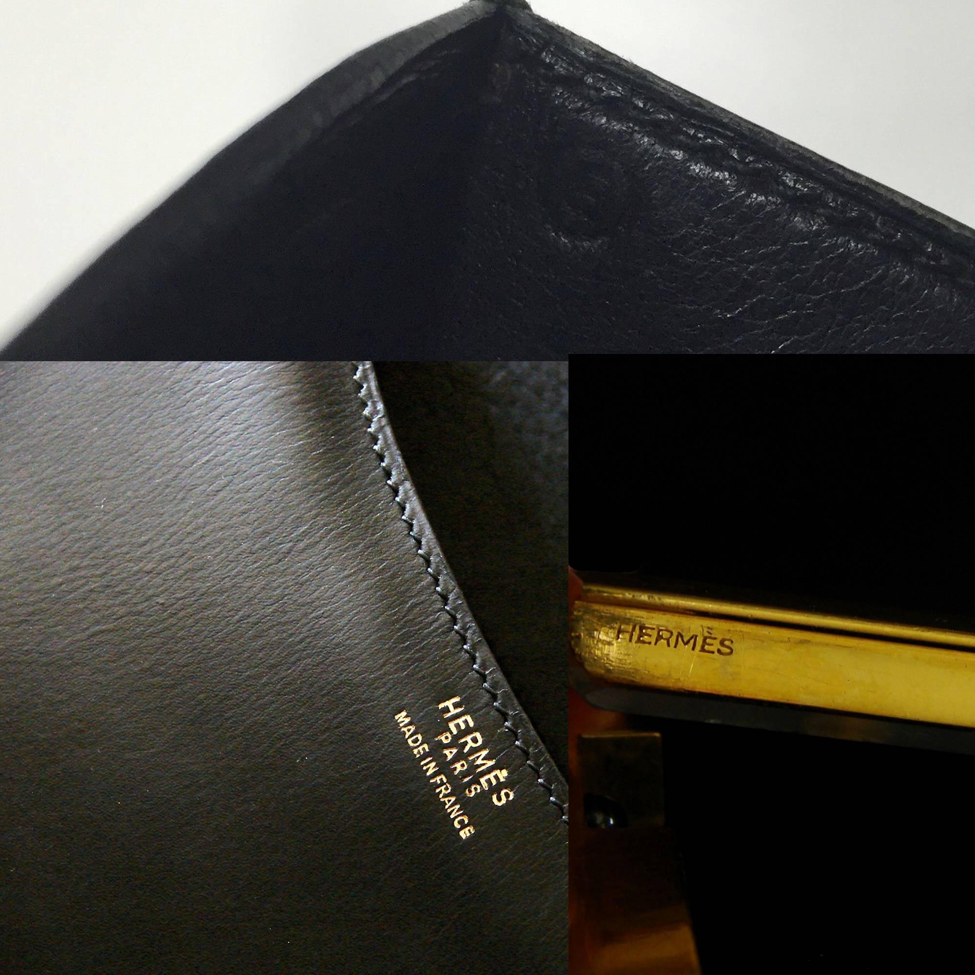 Iconic Hermes Constance Bag Black Box Leather Gold Hardware 23cm 1989 6