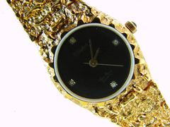 Lucien Piccard DUFONTE Ladies Quartz Watch Gold with Diamonds Dead Stock New