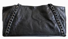 Chanel Modern Chain Tote Bag XL Black Glazed Caviar  Luxe Ligne Moto Bag 2009