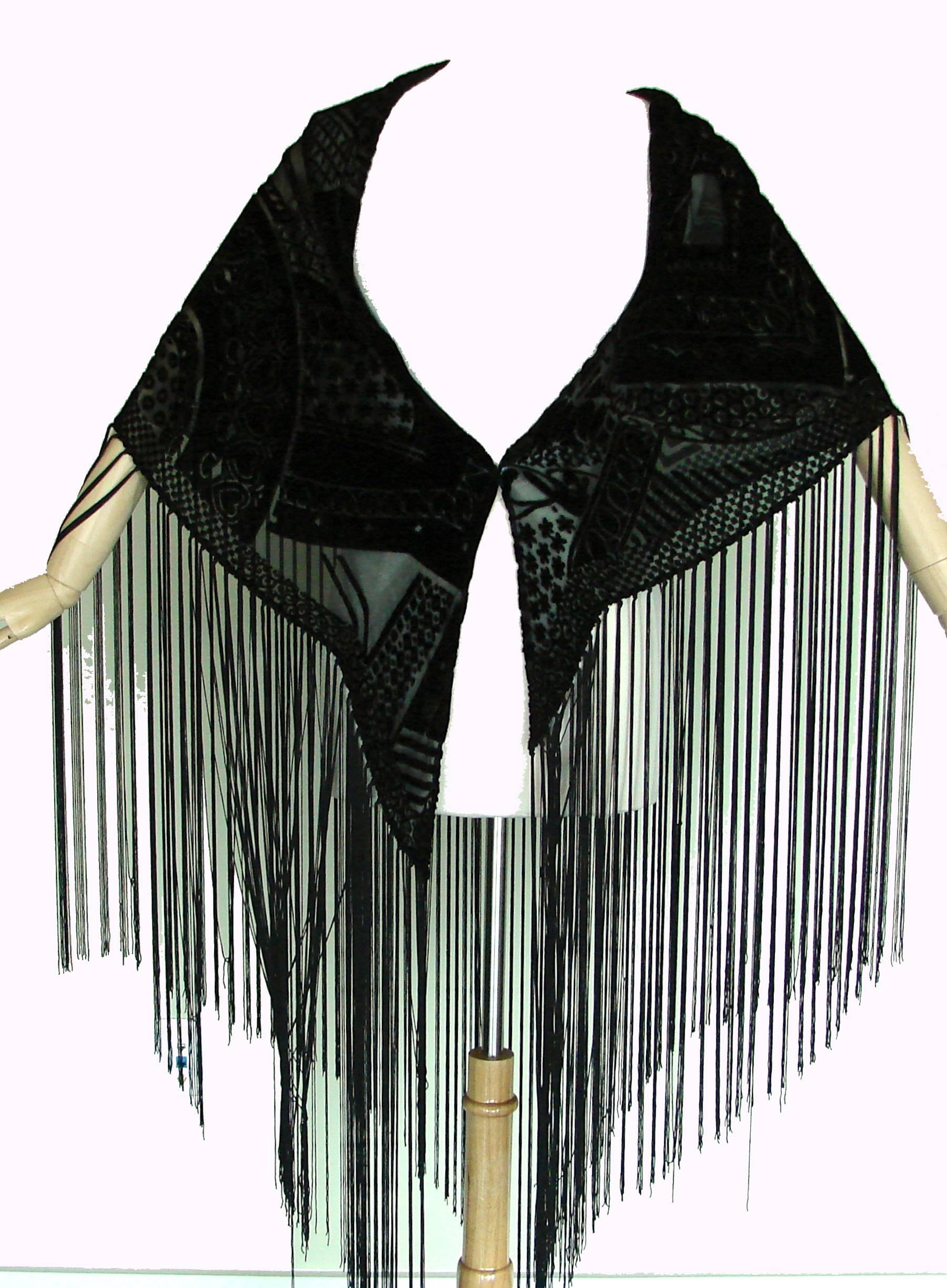 velvet burnout shawl