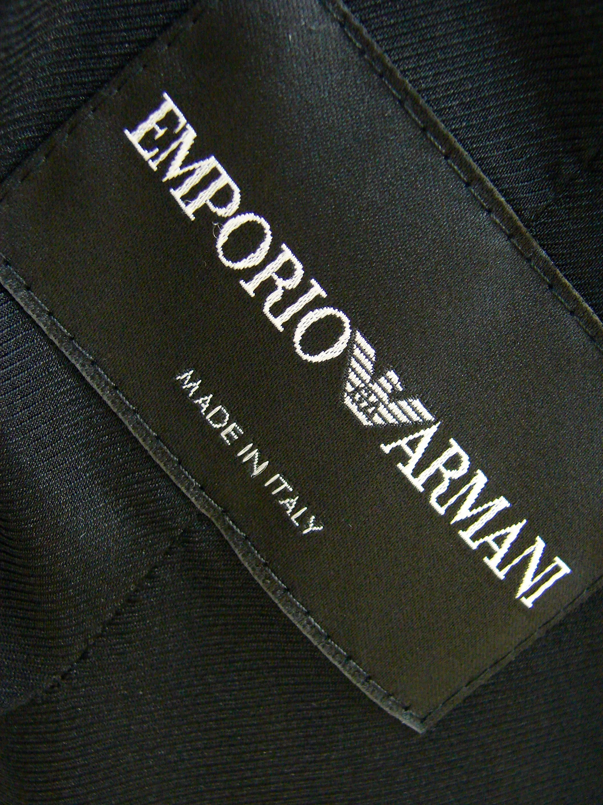 Emporio Armani Black + White Wool Check Jacket Size 48 1990s  3