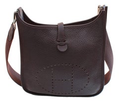 Hermes Evelyne Bag Messenger Raisin Veau Taurillon Clemence Leather