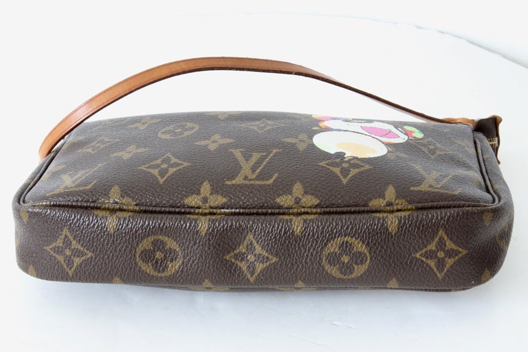 Louis Vuitton, Bags, New Louis Vuitton Monogram Panda Takashi Murakami Pochette  Accessories Bag