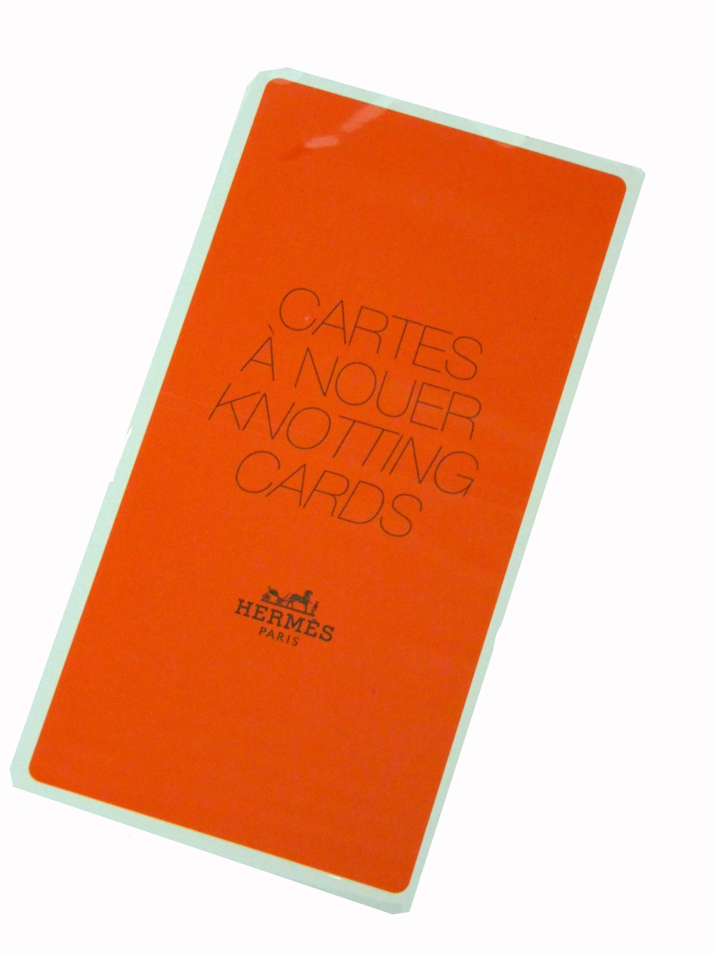Hermes Knotting Cards Cartes A Nouer Boxed Set for Scarves New in Package  In New Condition In Port Saint Lucie, FL