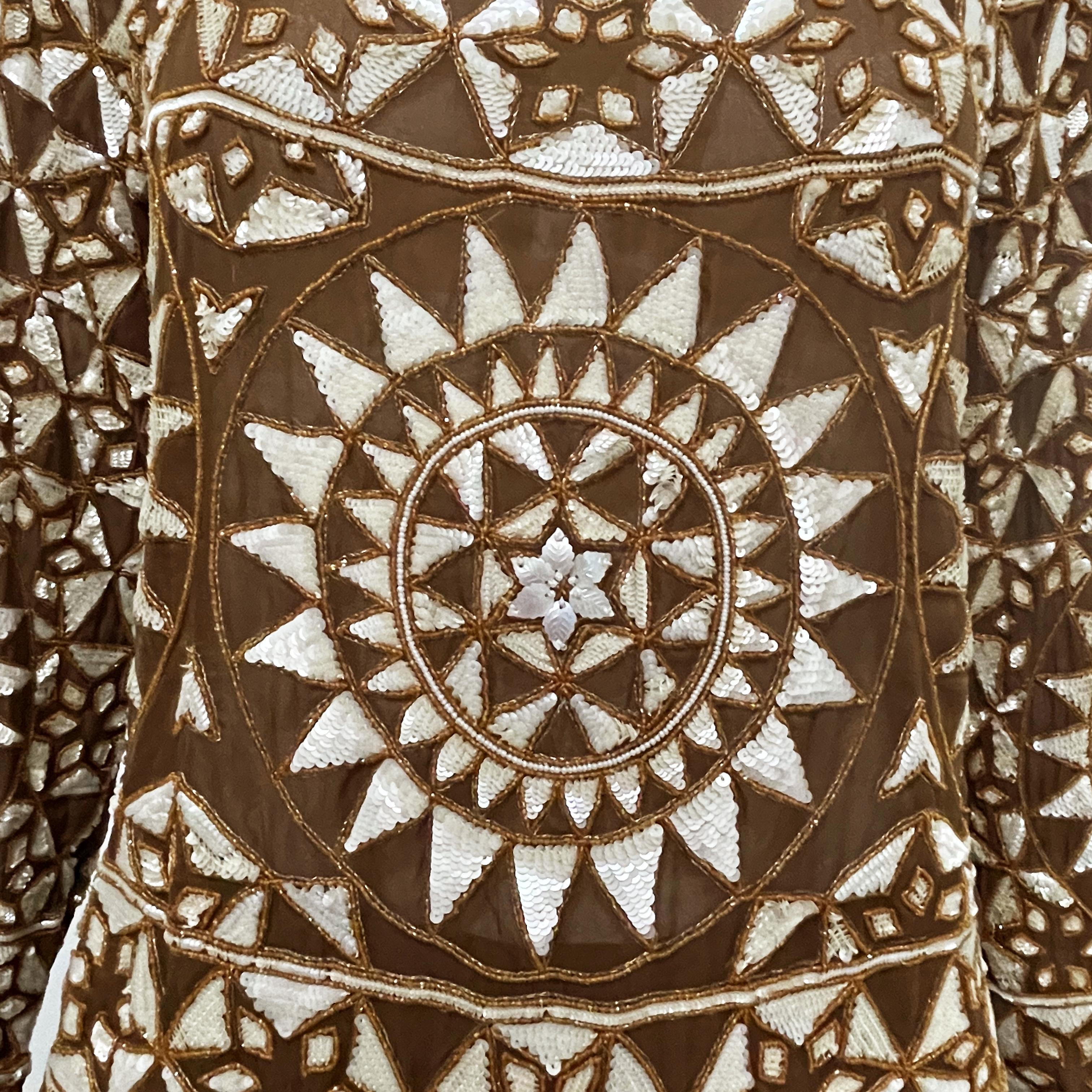 Valentino Abendkleid 2pc Set dokumentiert verschönert Mosaik Vintage S / S 1989 im Zustand „Gut“ im Angebot in Port Saint Lucie, FL