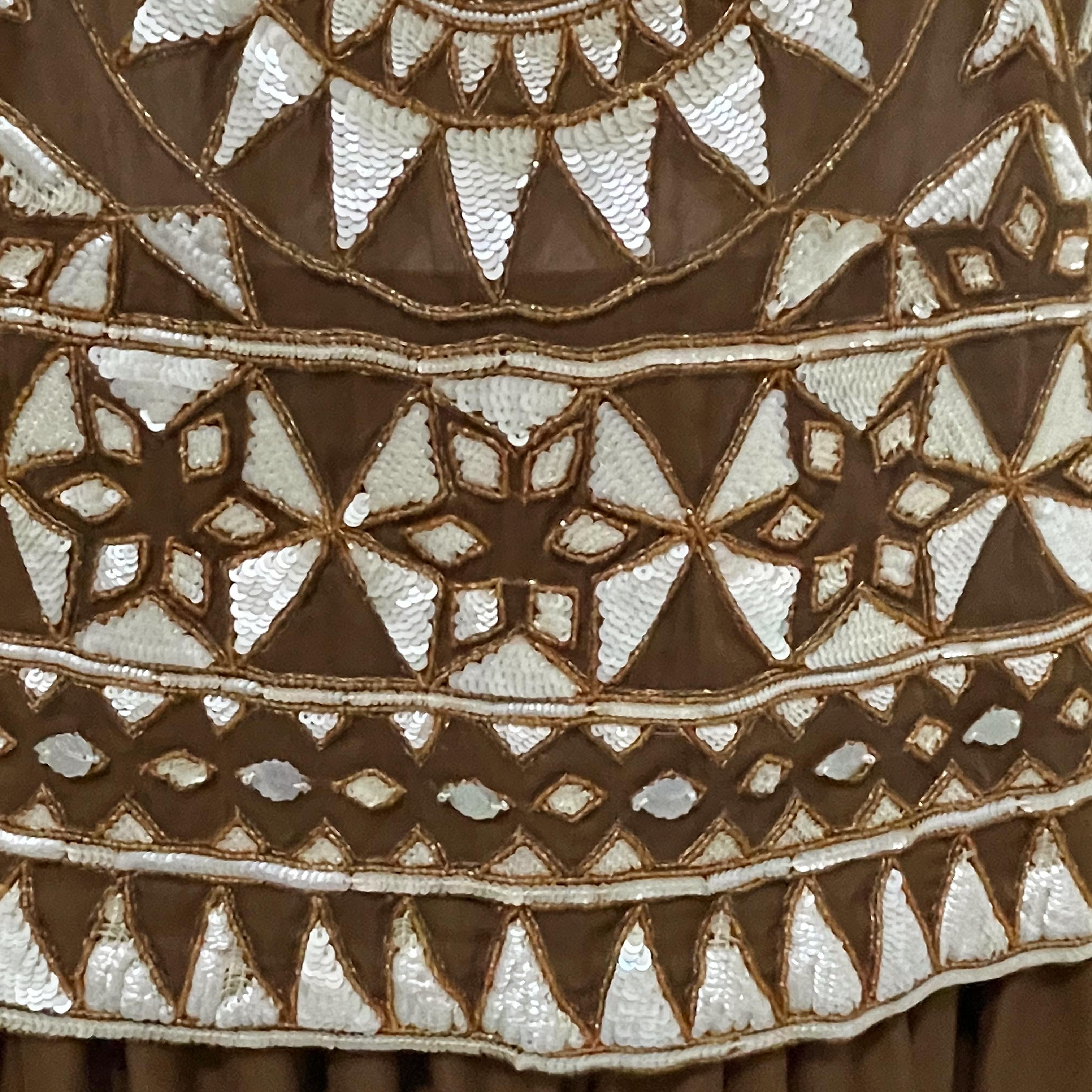Valentino Abendkleid 2pc Set dokumentiert verschönert Mosaik Vintage S / S 1989 im Angebot 2
