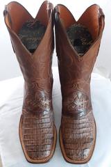 Lucchese Boots Men's Burnished Tan Caiman Croc Boxed 10EE Extra Wide CL1064