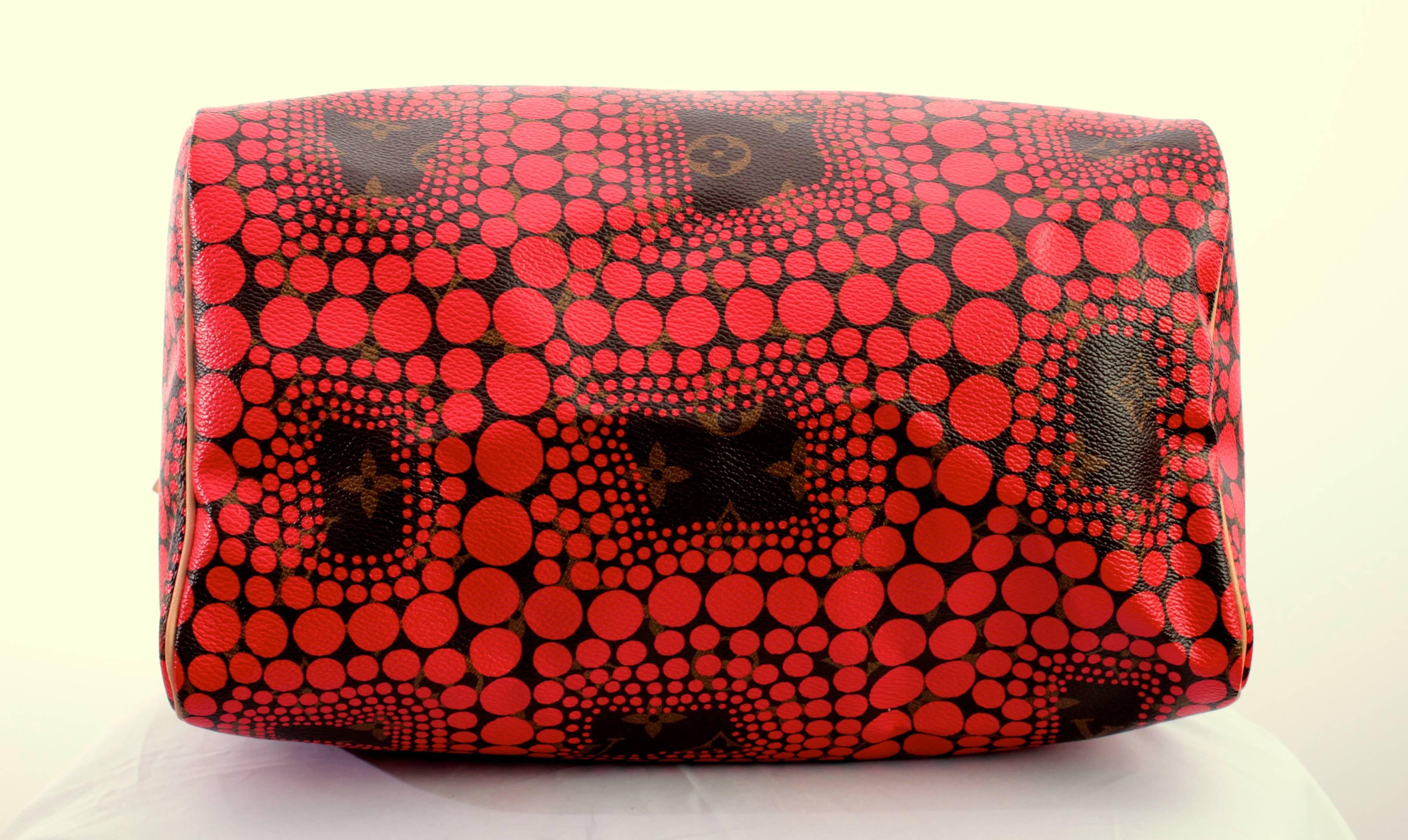 Limited Louis Vuitton Yayoi Kusama Red Pumpkin Dot Speedy Bag 30 + Box 2012 1