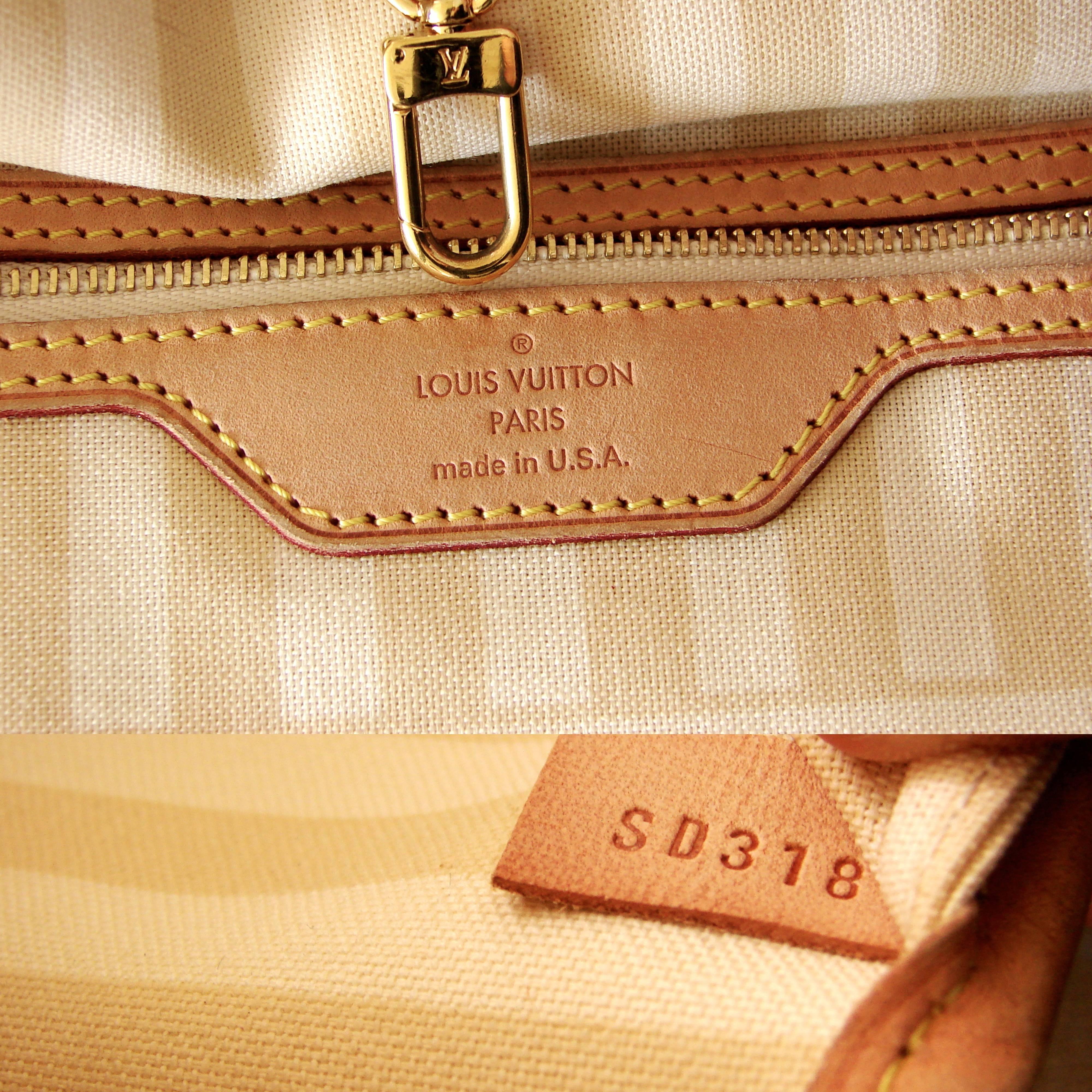 White Louis Vuitton Rayures Neverfull Tote Bag GM Limited Edition + Dust Cover 2011