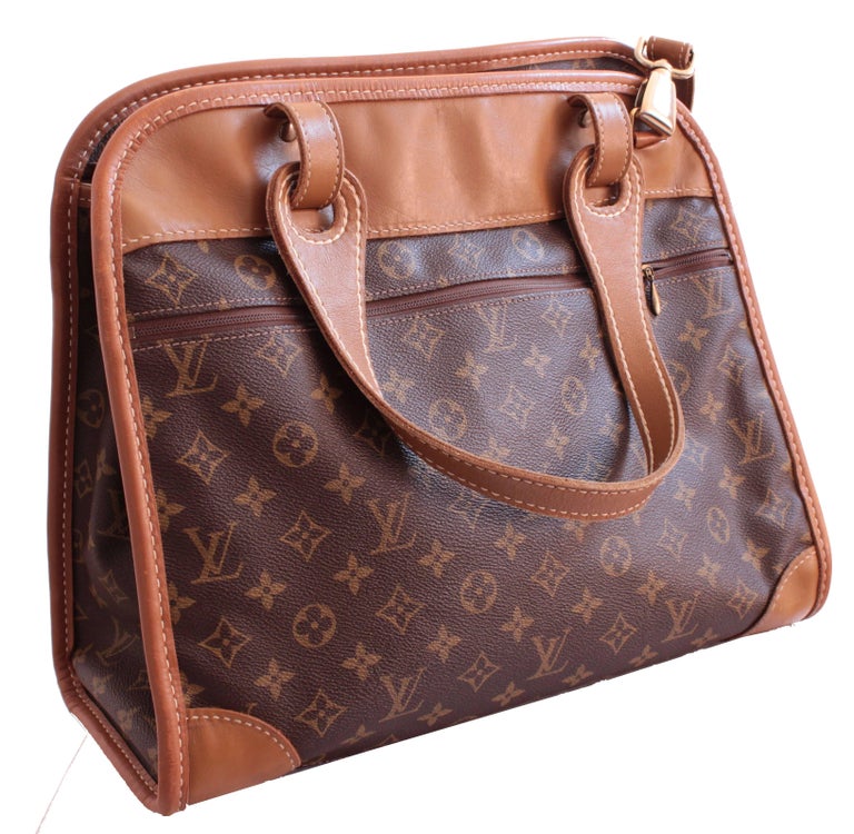 Rare Louis Vuitton The French Company Carry On Tote Bag Monogram Canvas 80s at 1stdibs