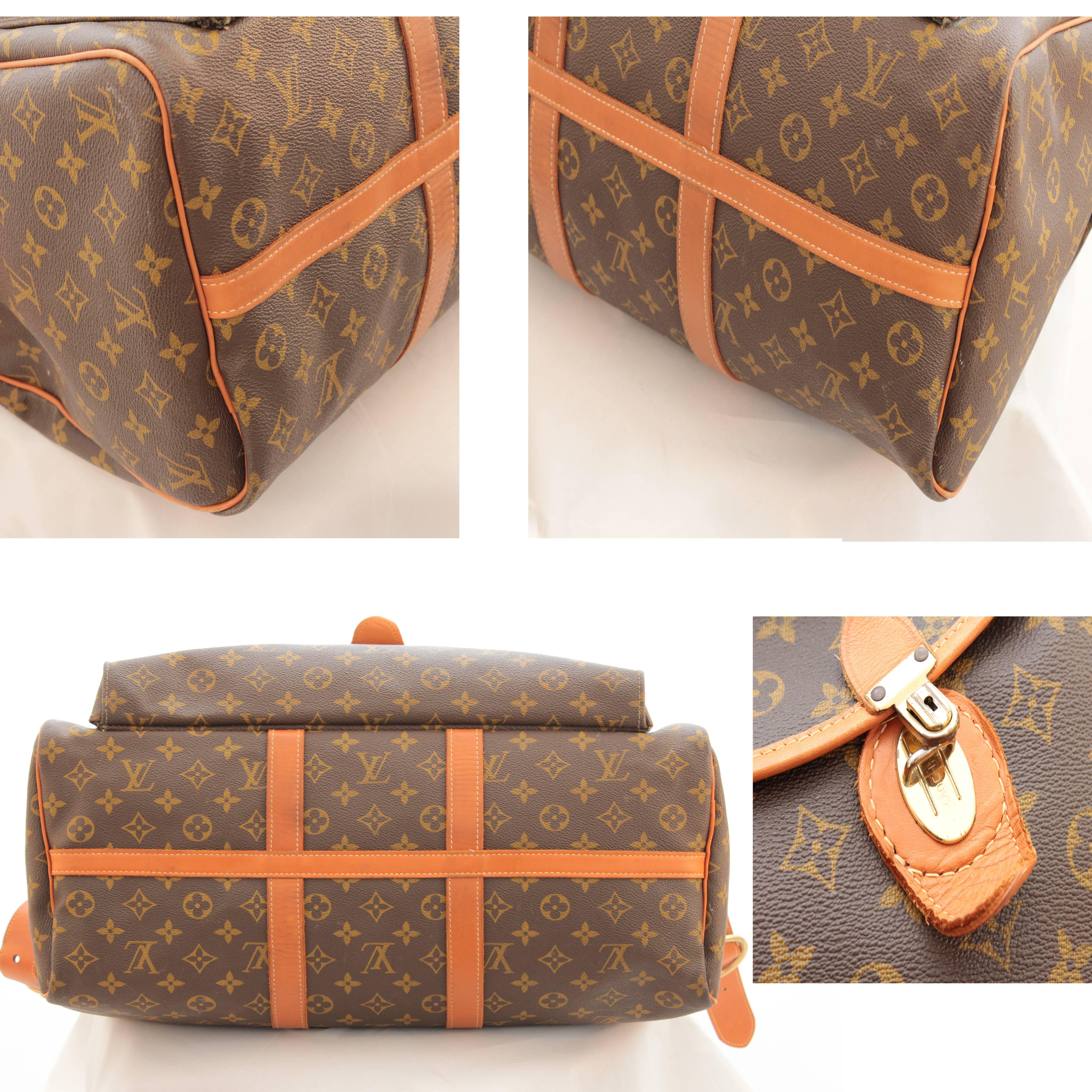 Louis Vuitton Saks Large Monogram Duffel Bag Overnight Travel Keepall Rare 70s  2