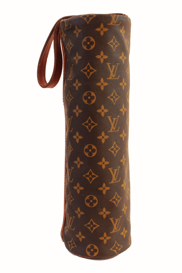 Vintage Louis Vuitton Monogram Tote with Thermos and Cup Picnic Travel Barware 70s at 1stdibs