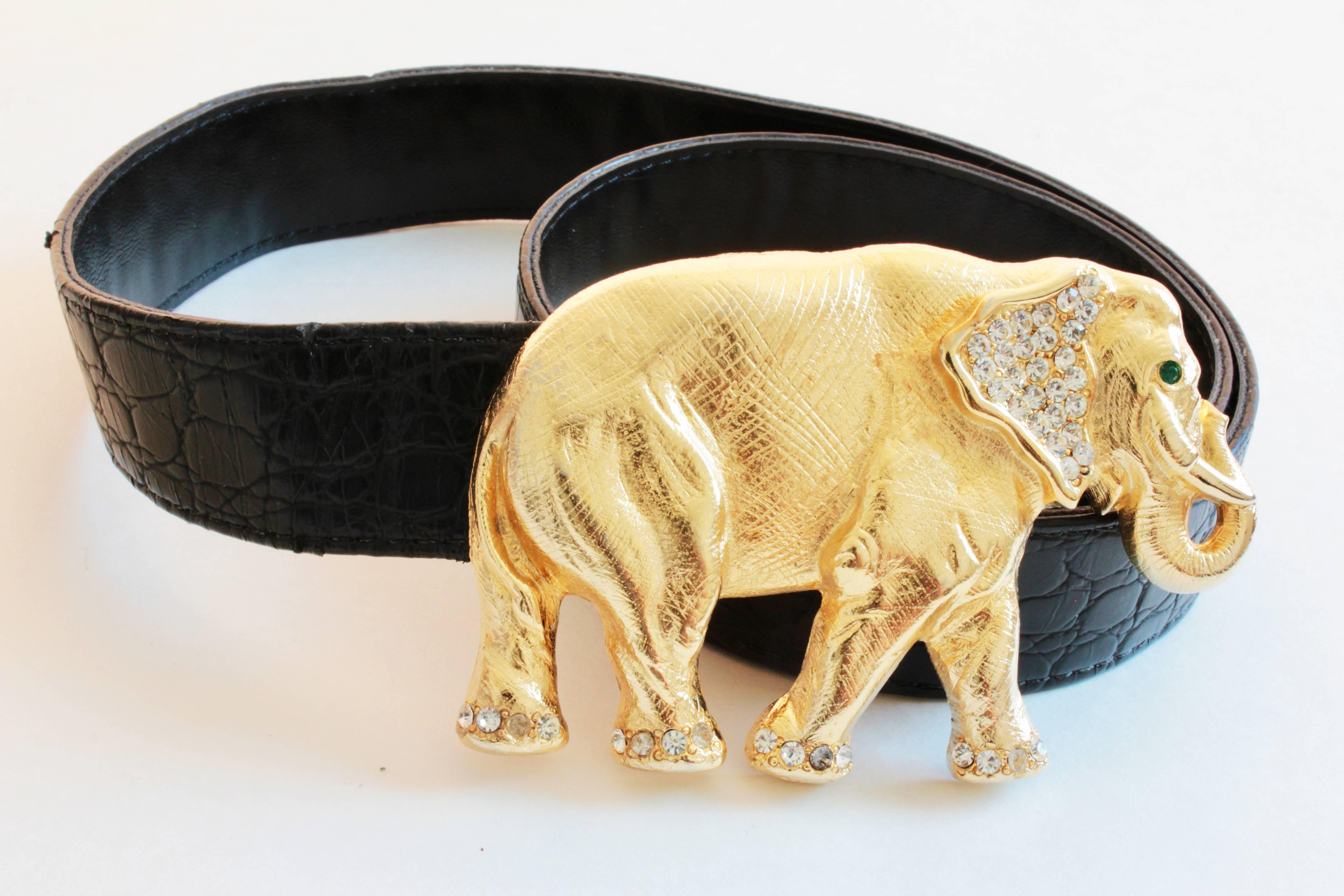 elephant buckle belt