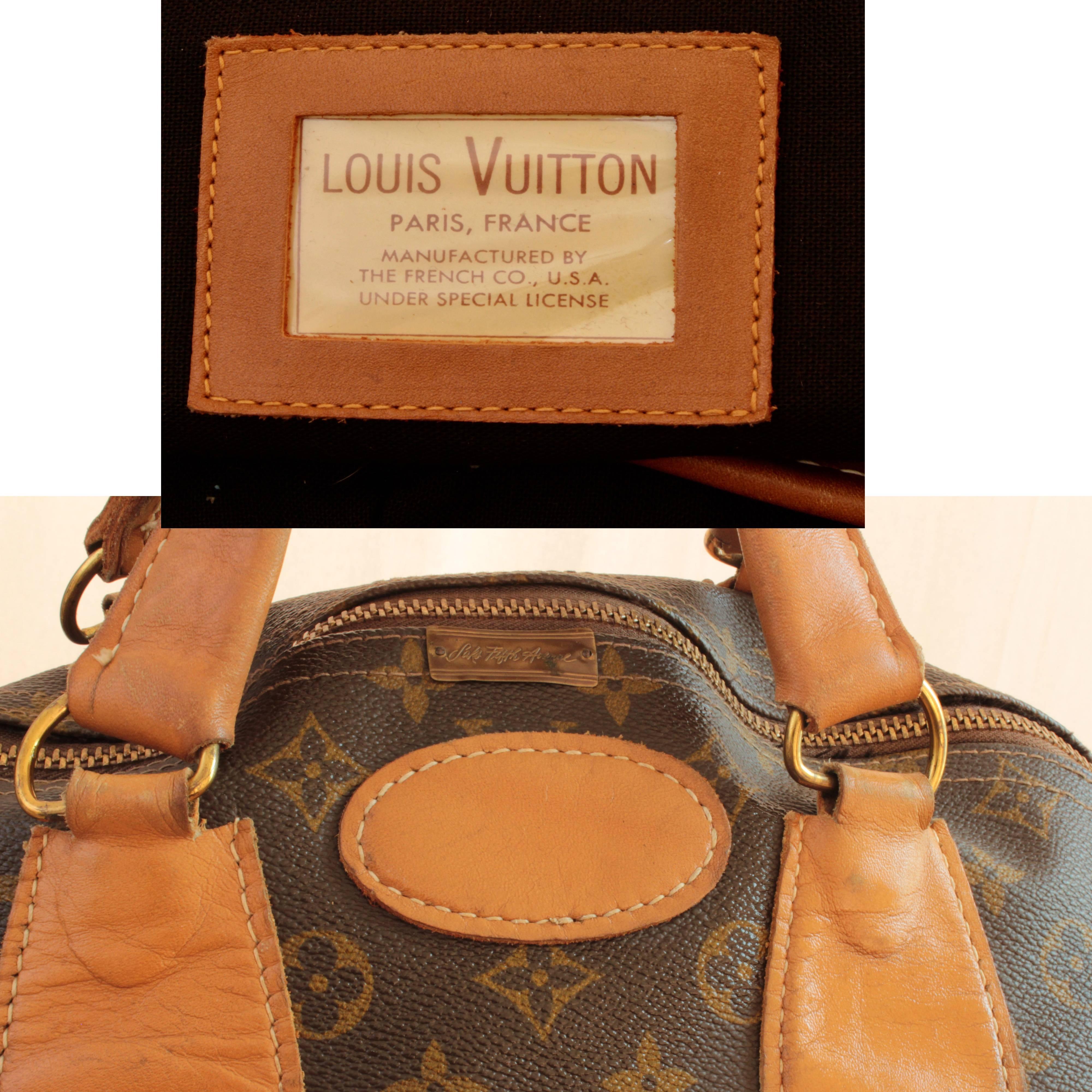 Louis Vuitton Steamer Bag Large Tote Keepall Saks The French Company 1970s  2