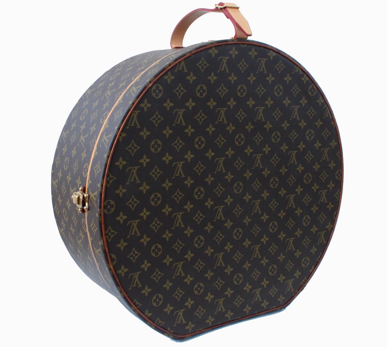 Louis Vuitton Boite Chapeaux Hat Box 50cm XL Round Monogram Travel Bag  1970s at 1stDibs | louis vuitton hat box 50